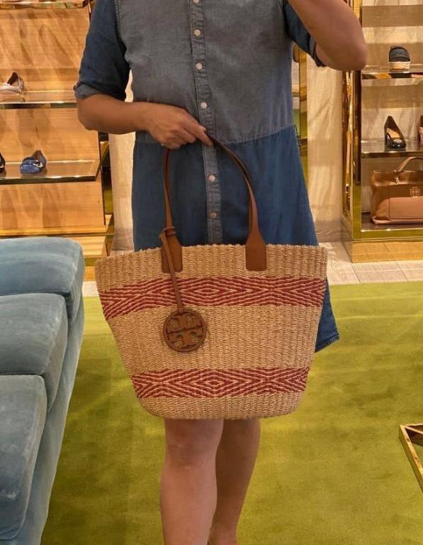 Tory burch miller straw tote discount