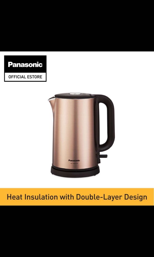 Panasonic electric kettle (gold), TV & Home Appliances, Kitchen