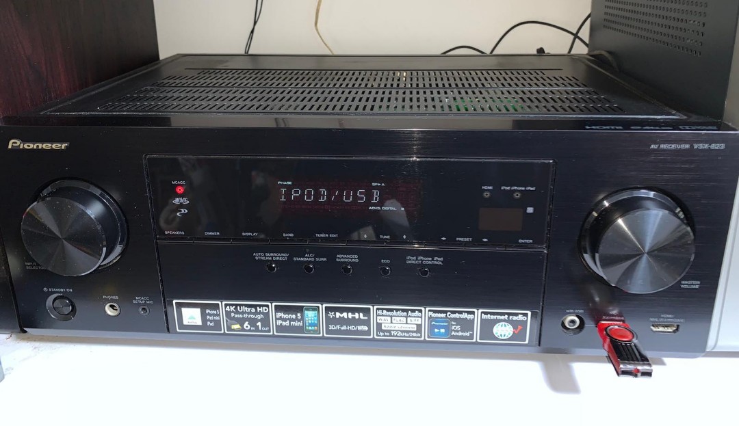 Pioneer 先鋒 VSX823 5.1 Channel Network AV Receiver, 音響器材, 可攜式音響設備