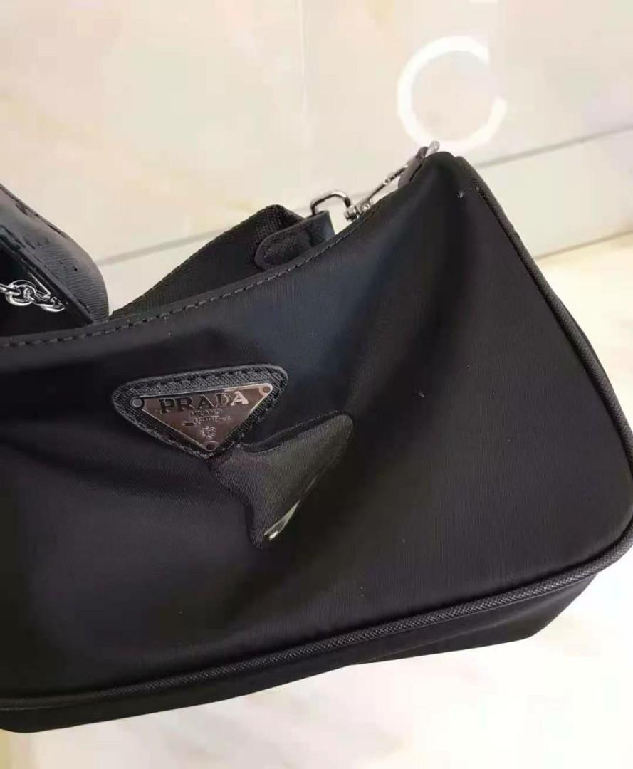 prada sling bag white