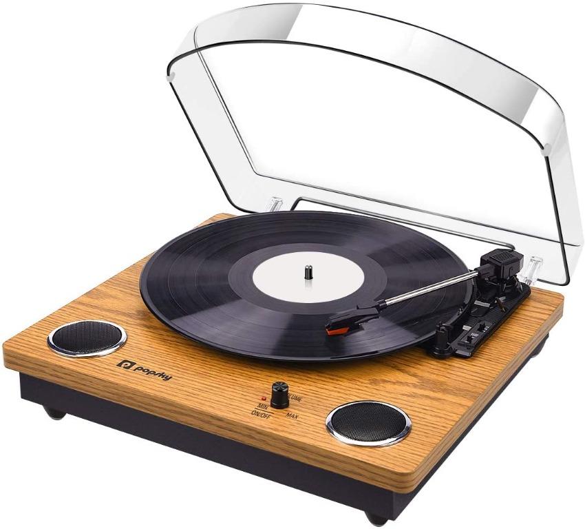 Record Player 3 Speed Popsky Vintage Turntable with Bluetooth