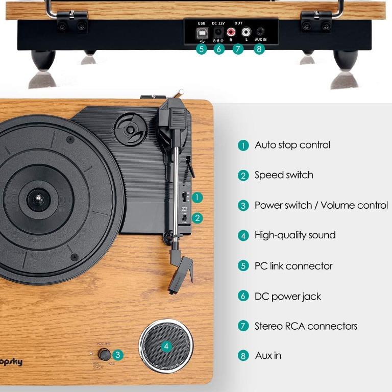 Popsky turntable online
