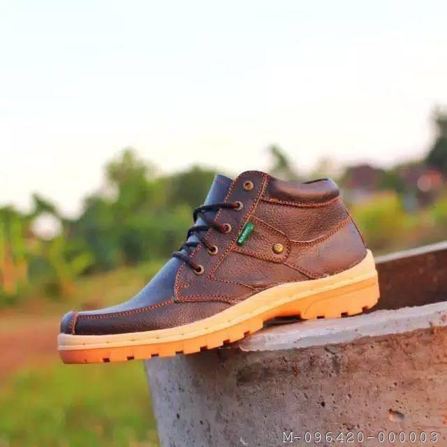 Sepatu semi boots kulit kickers Fesyen Pria Sepatu Sepatu Boot