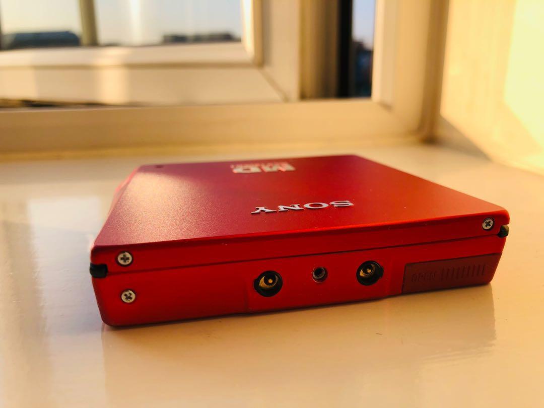 罕有紅色Sony MD Walkman MZ-E75 懷舊隨身聽不是Discman, 音響器材
