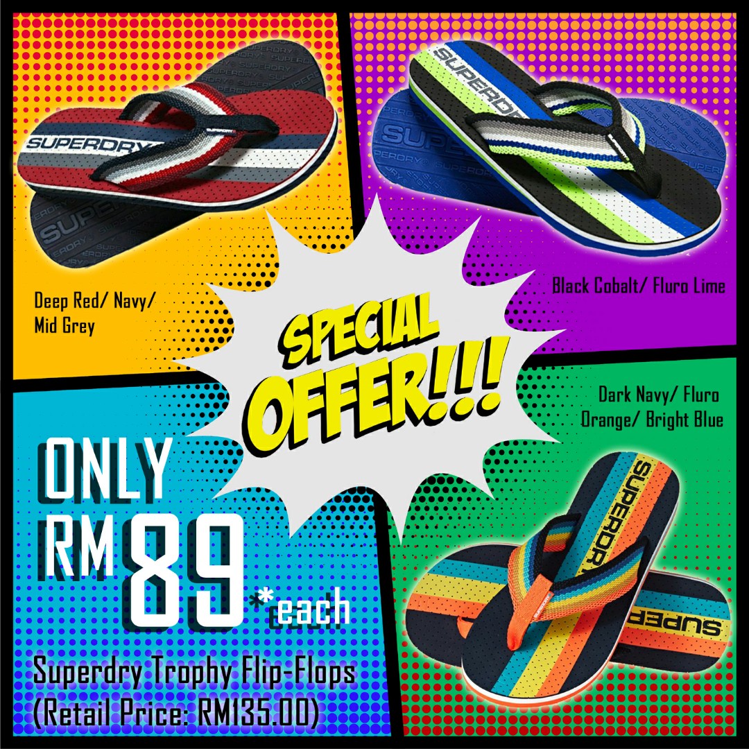 Superdry trophy flip flops online