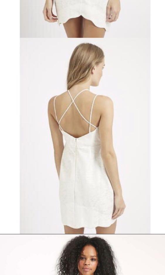 TOPSHOP WHITE SCALLOP DRESS, Women's Fashion, Tops, Sleeveless on Carousell TOPSHOP WHITE SCALLOP DRESS, Women's Fashion, Tops, Sleeveless on Carousell