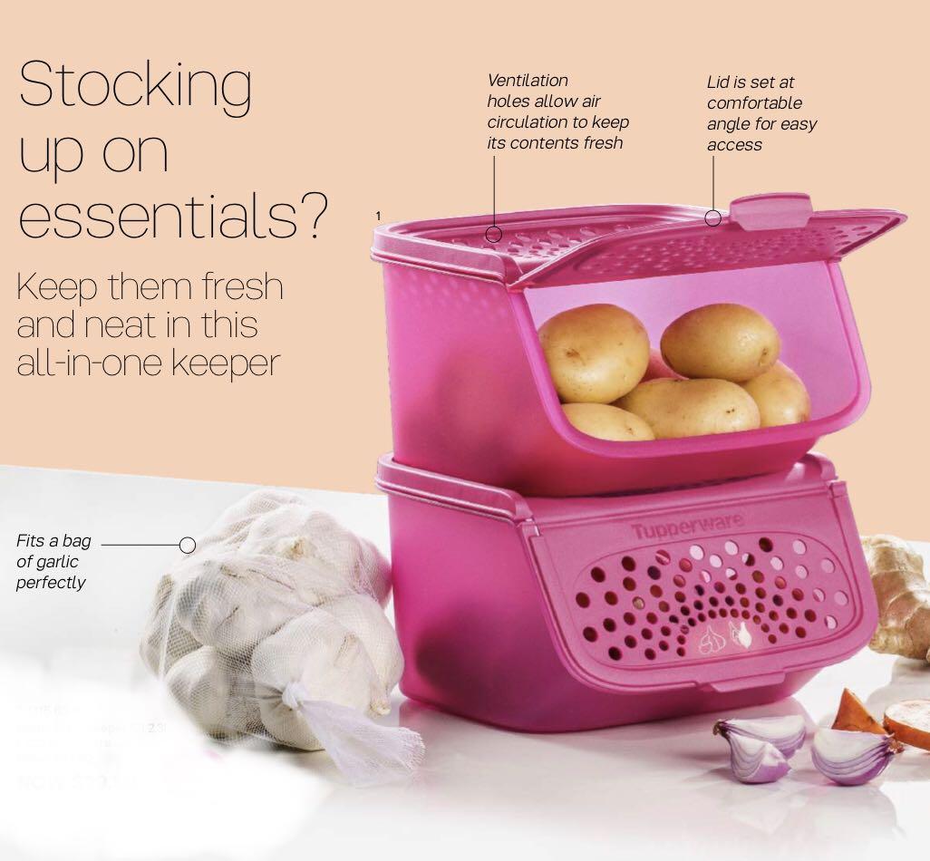 Tupperware Garlic Keeper 2.3L, Furniture & Home Living, Kitchenware & Tableware, Food