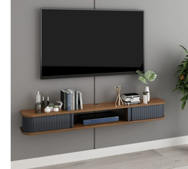 Tv Console Wall Mount Curved Edges, Wall Mount Tv Cabinet Design