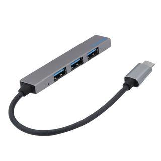 USB C Type-C To 4 Usb Hub Expander Ultra-Thin Mini Portable 4-Port Usb 3.0 Hub Usb Power Interface for Mac-Book Laptop Tablet Computer
