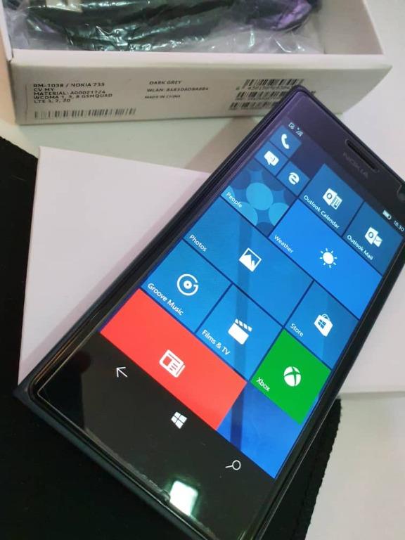 used nokia lumia 735 fullset windows phone mobile phones tablets others on carousell