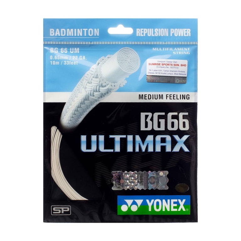 Yonex Bg66 Ultimax Badminton String 100 Original From Sunrise Made In Japan Sports Other On Carousell