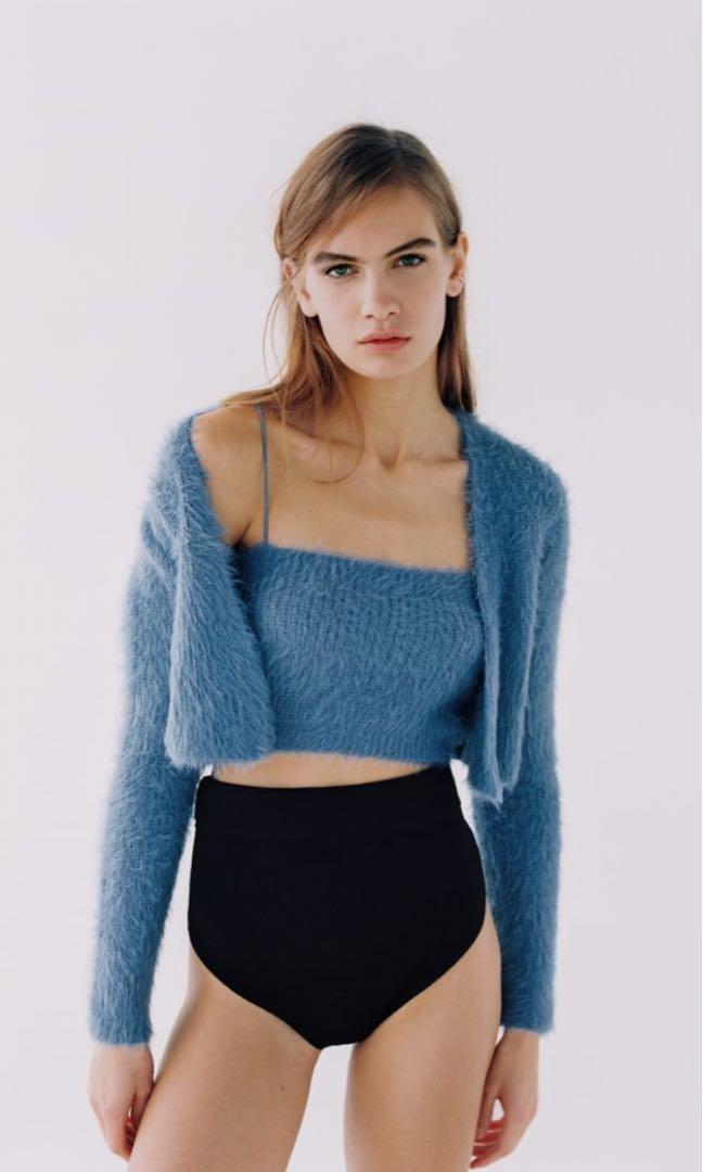 Zara soft feel cropped top Clearance