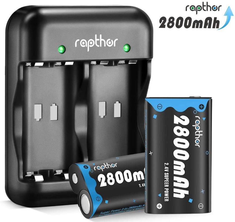 2021 Upgraded] 2800mAh Xbox One Rechargeable Battery Pack, Rapthor 