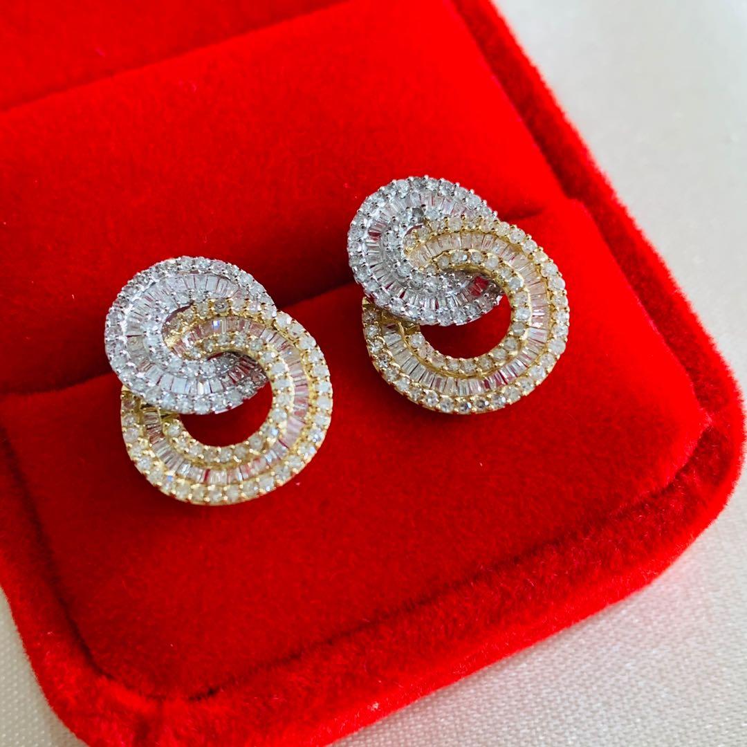 1.2 carat sales diamond earrings