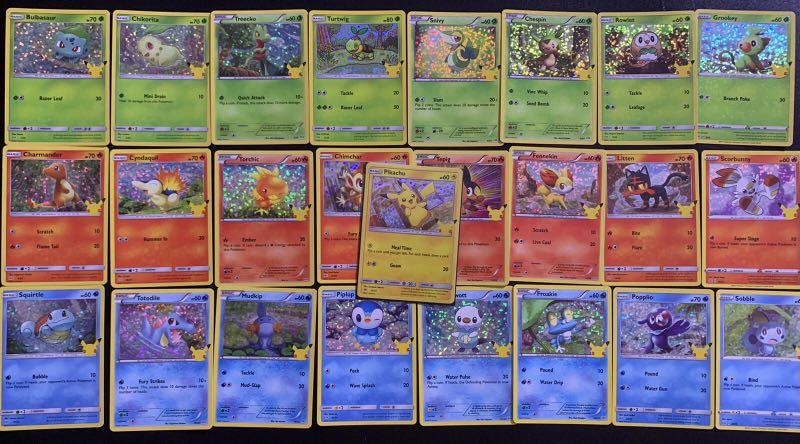 全套50張美版麥當勞25週年紀念版Pokemon card A set of 50 McDonald