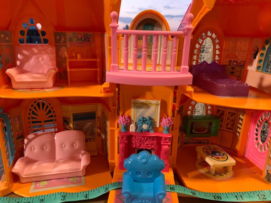 Fisher Price Sweet Streets Dollhouse White & Purple Double Bed #2 