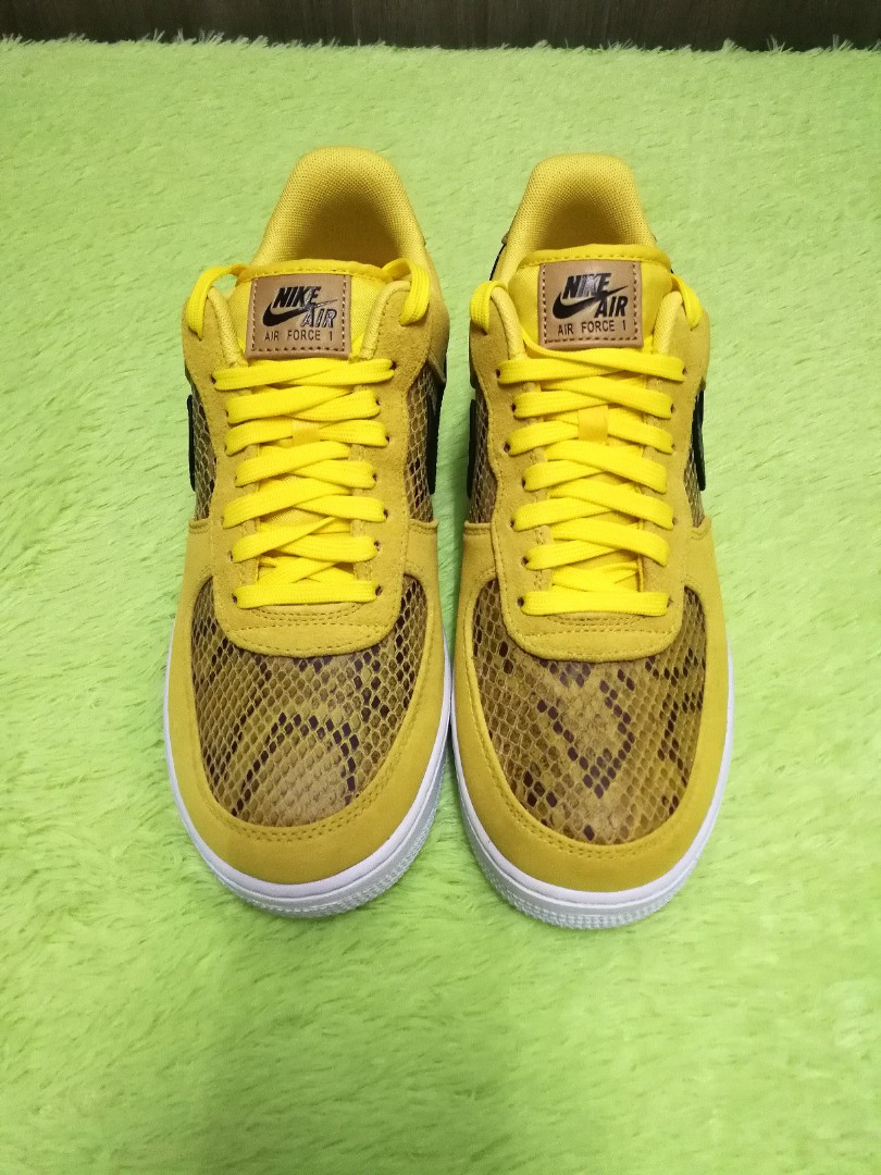 Air Force 1 Yellow Snake Skin Premium Men s Fashion Footwear