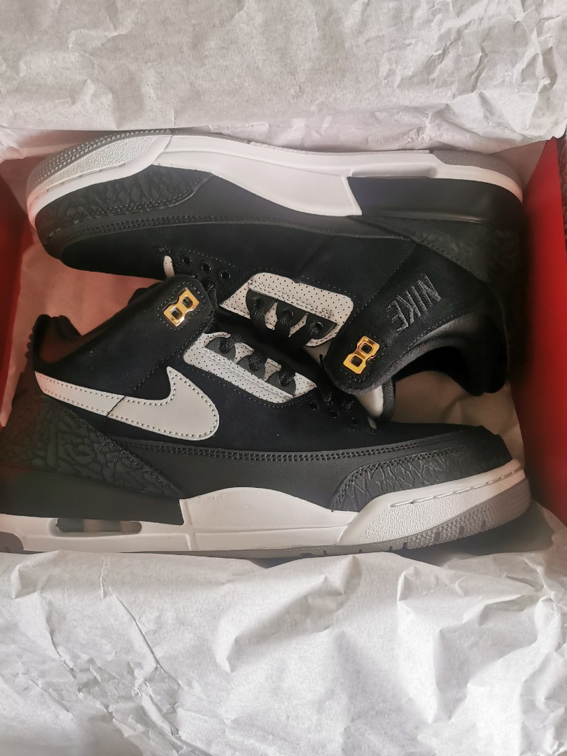 retro 3 black and grey