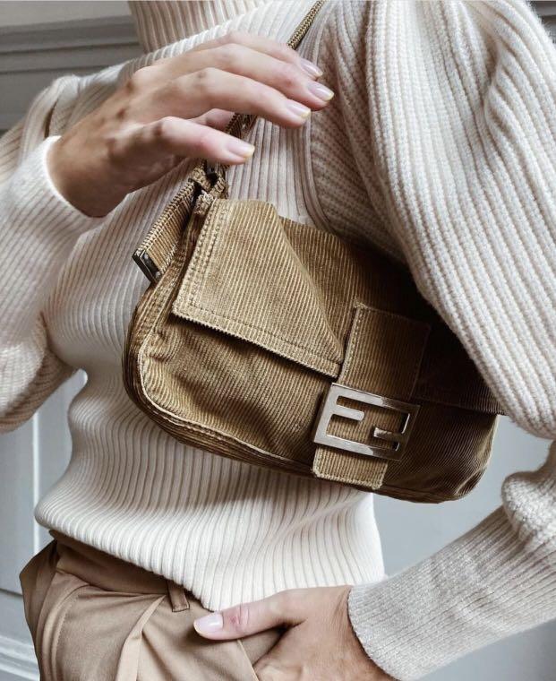 Fendi discount corduroy bag
