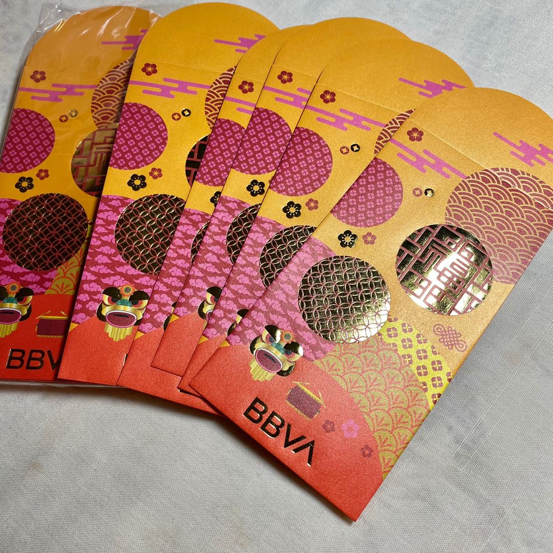 BBVA 西班牙外換銀行利是封一包20個包郵, 興趣及遊戲, 手作＆自家設計, 文具- Carousell