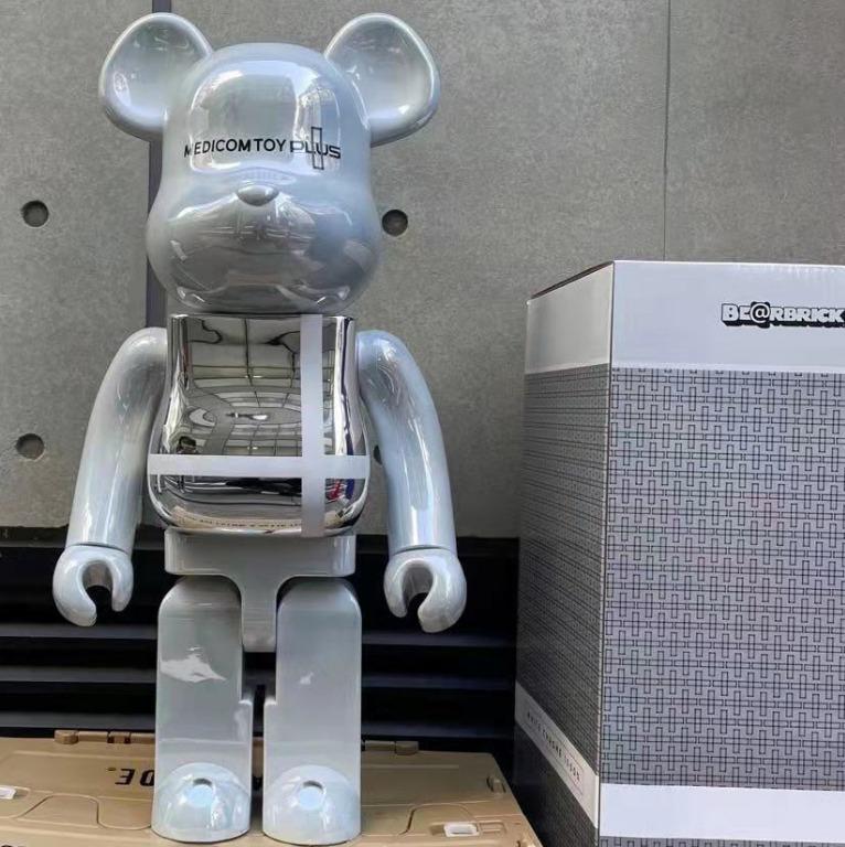 その他 MEDICOM TOY - BE@RBRICK MEDICOM TOY PLUSWHITE CHROME atmos x Medicom Toy 
