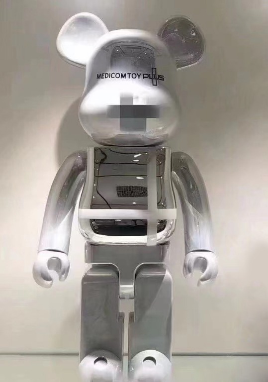 Be@rbrick Bearbrick Medicom Toy Plus 1000% White Chrome Ver.