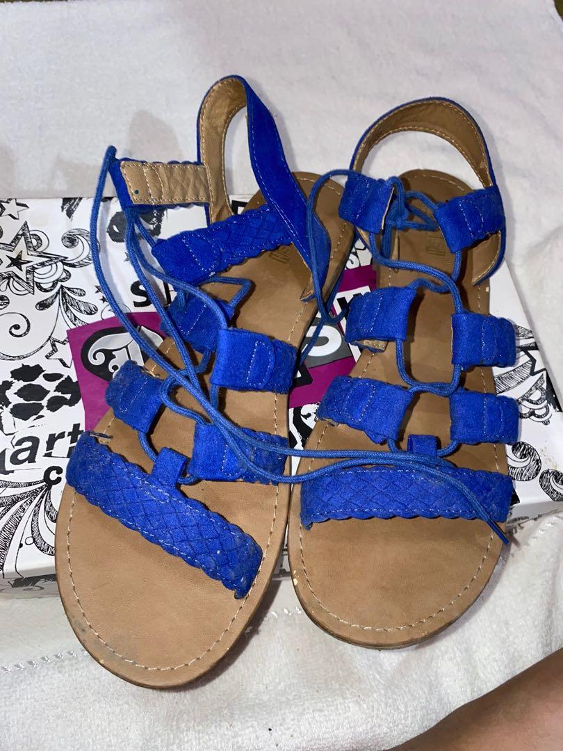 Women's blue discount sandals size 8