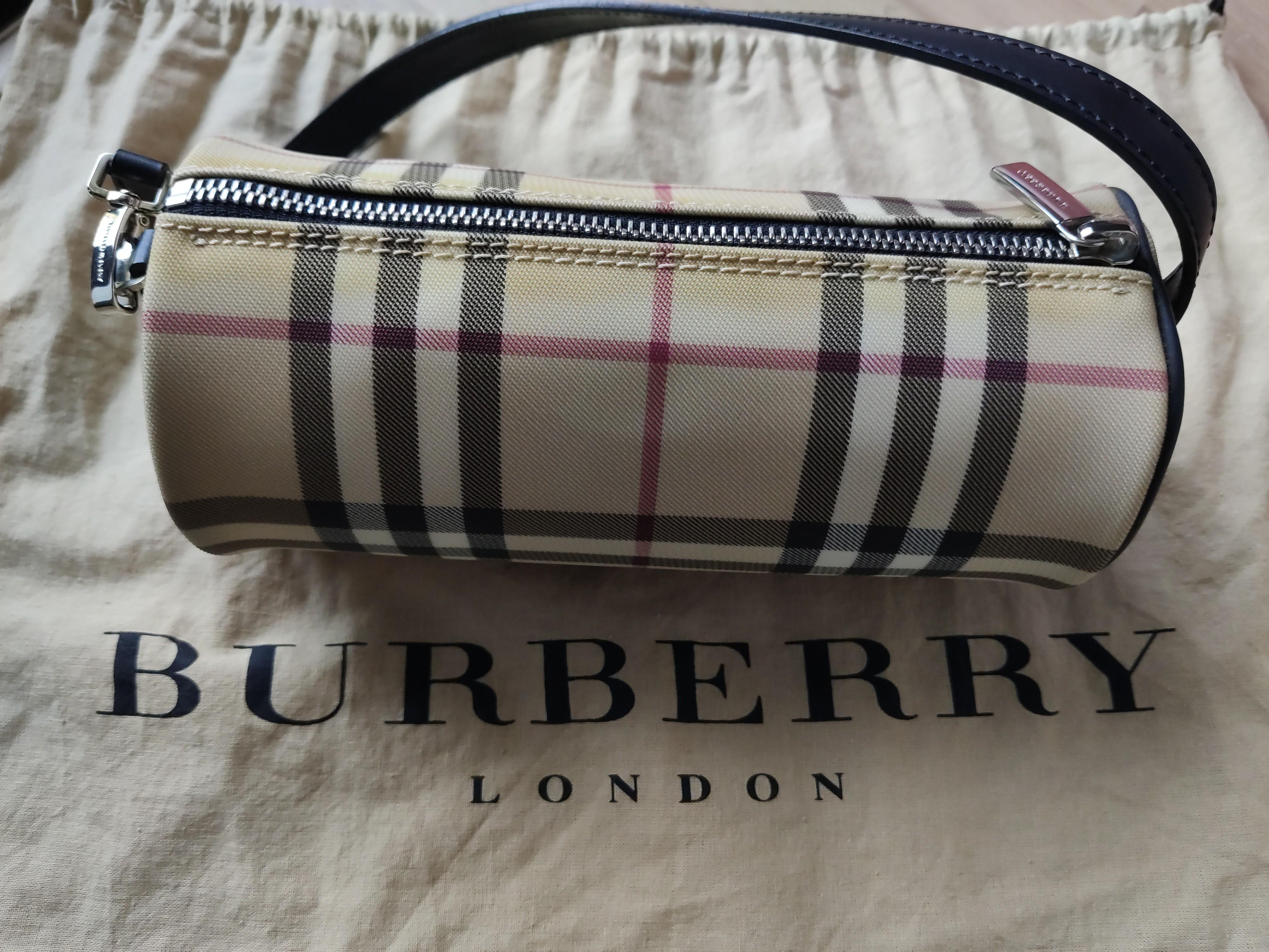 Burberry Nova Check Small Cylinder Bag