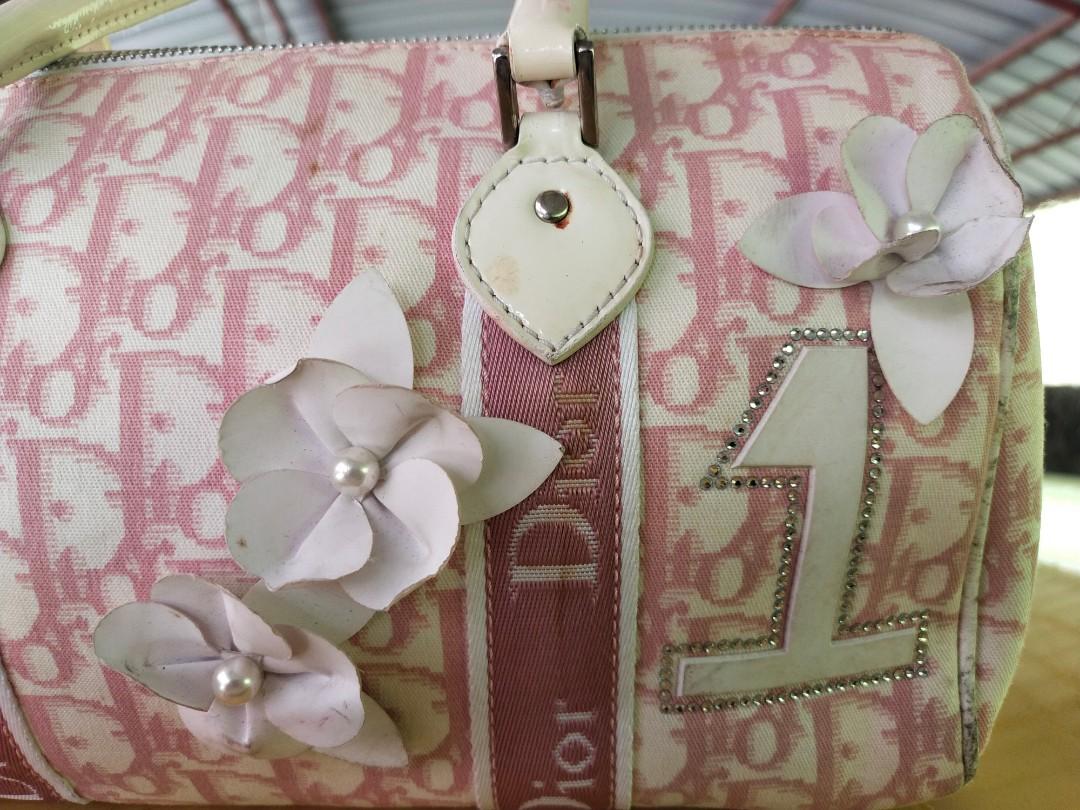 Christian Dior Monogram Girly Boston Pink