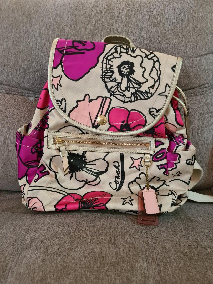 coach floral backpack