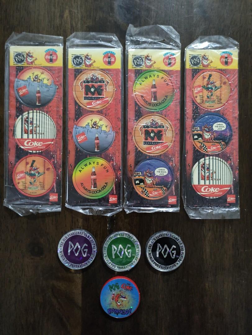 Coke Pogs and Slammers (Category: Vintage Collectibles) located in Quezon City. Submitted by sakura003 (Listing ID 1074303733, Image 1). Description: New old stock of Coke Pogs and slammers. All in good condition. 4 sealed coke pogs and 4 slammers. Must be settled w/in 48hrs upon reservation. MOP: GCASH or via METROBANK only..