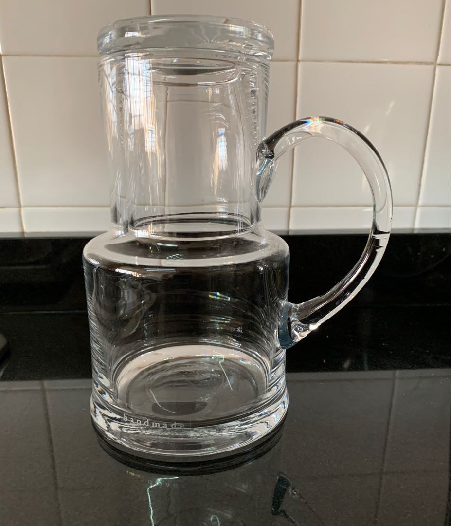 Tiffany & Co Crystal Glass Bedside Water Pitcher Carafe / with lid