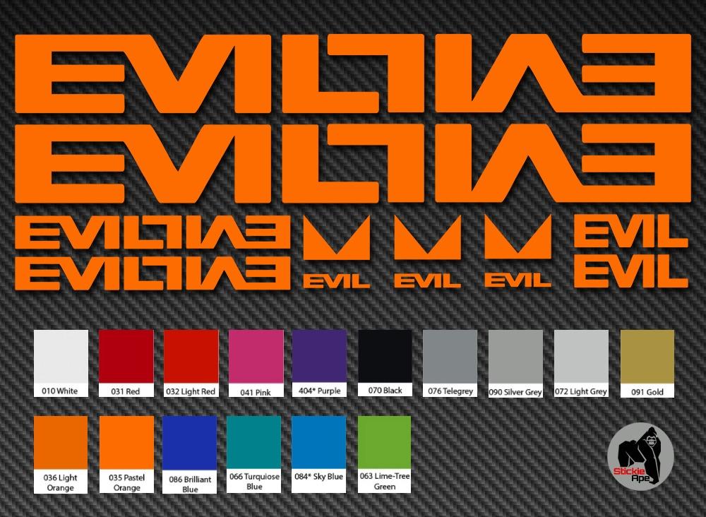 EVIL Bike Frame Decal Set, Sports Equipment, Bicycles & Parts, Parts