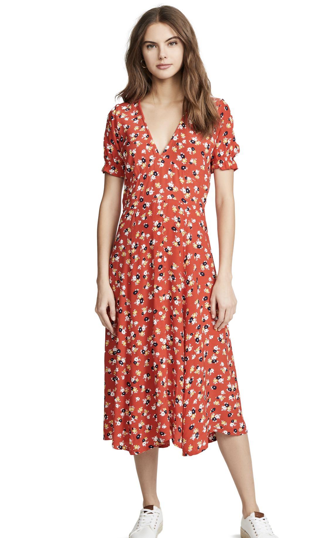 Faithfull the brand Ari midi printed floral dress Women s Fashion Dresses Sets Dresses on Carousell