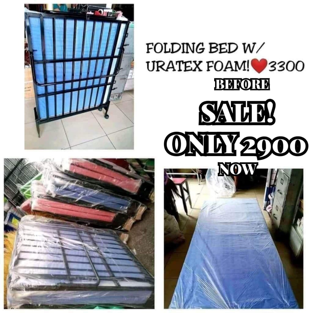 uratex folding bed with foam