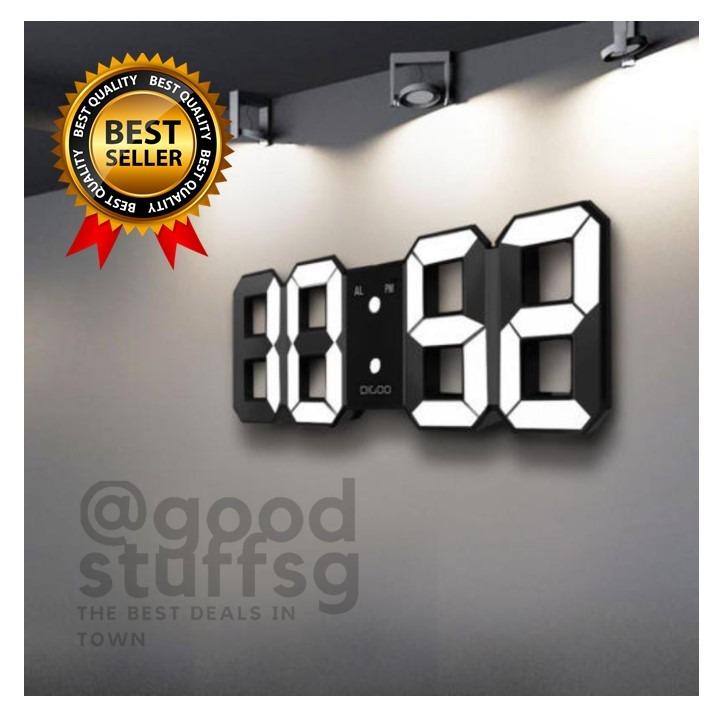 3d Led Wall Clock Digital Display, Best Digital Clocks For Living Room 2021