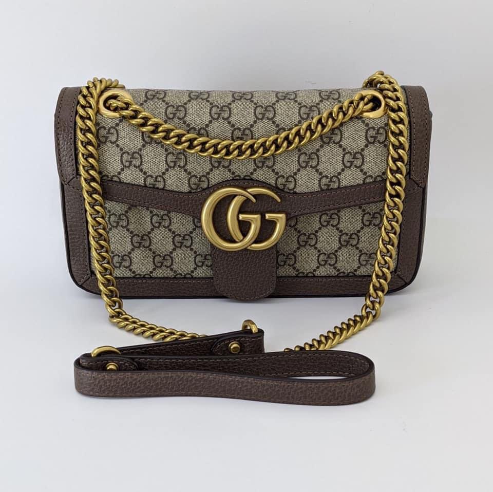 GUCCI original women s Marmont monogram shoulder bag
