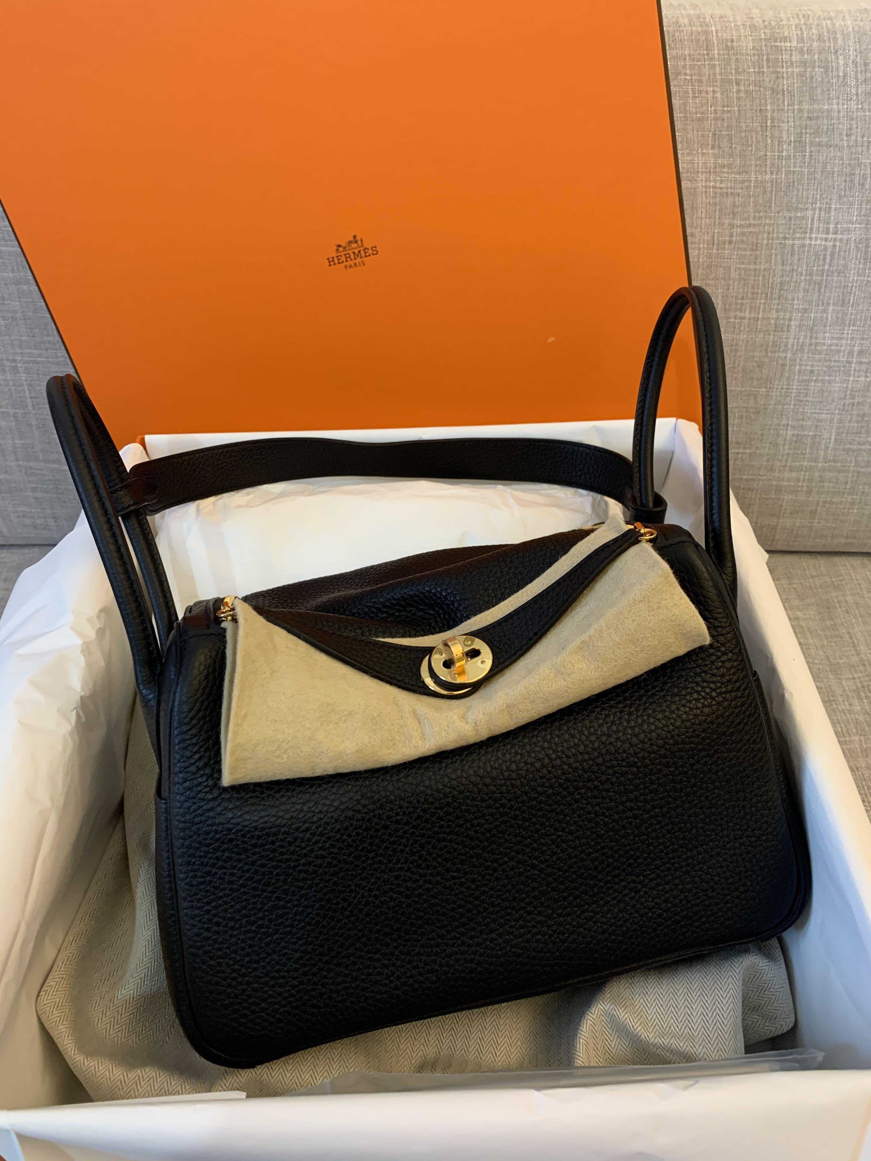 Hermes lindy 26 black gold sales