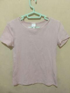 h&m pink pastel tshirt
