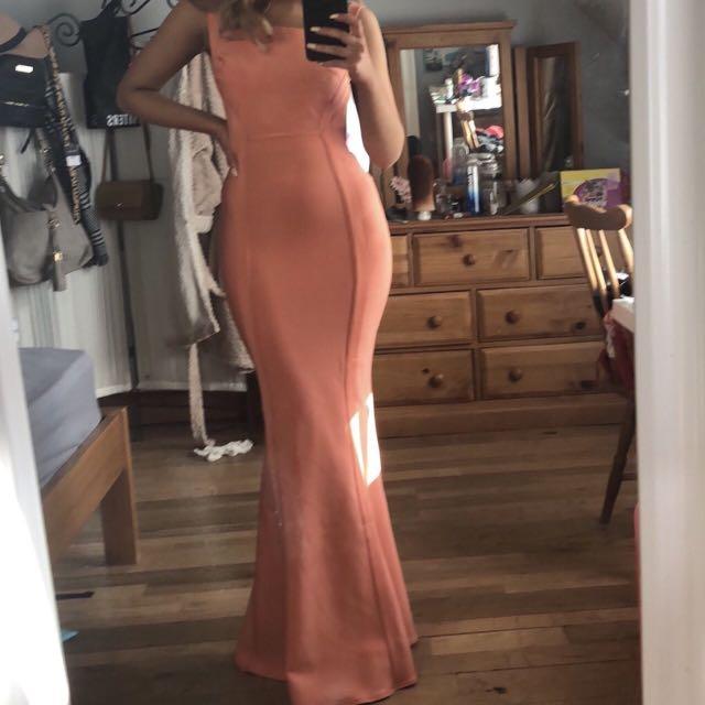 House Of CB Ophelia Backless Maxi Bandage Dress in Tangerine Women s Fashion Dresses Sets Dresses on Carousell
