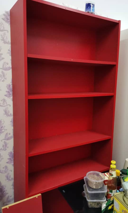 Ikea shop bookshelf red