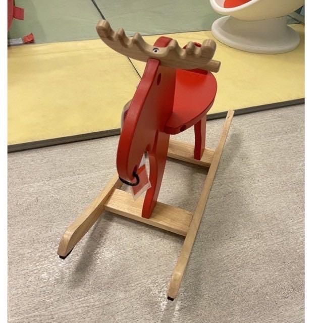 Ikea ekorre rocking horse mainan kuda kayu anak, Bayi & Anak, Kereta
