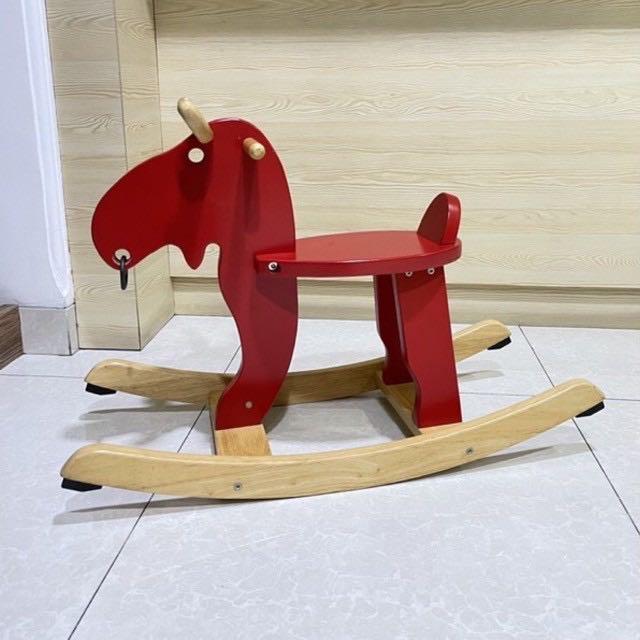 Ikea ekorre rocking horse mainan kuda kayu anak, Bayi & Anak, Kereta
