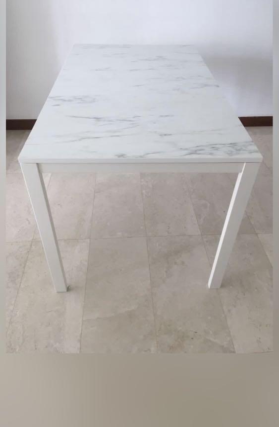 Ikea marble design Table, Furniture & Home Living, Furniture, Tables