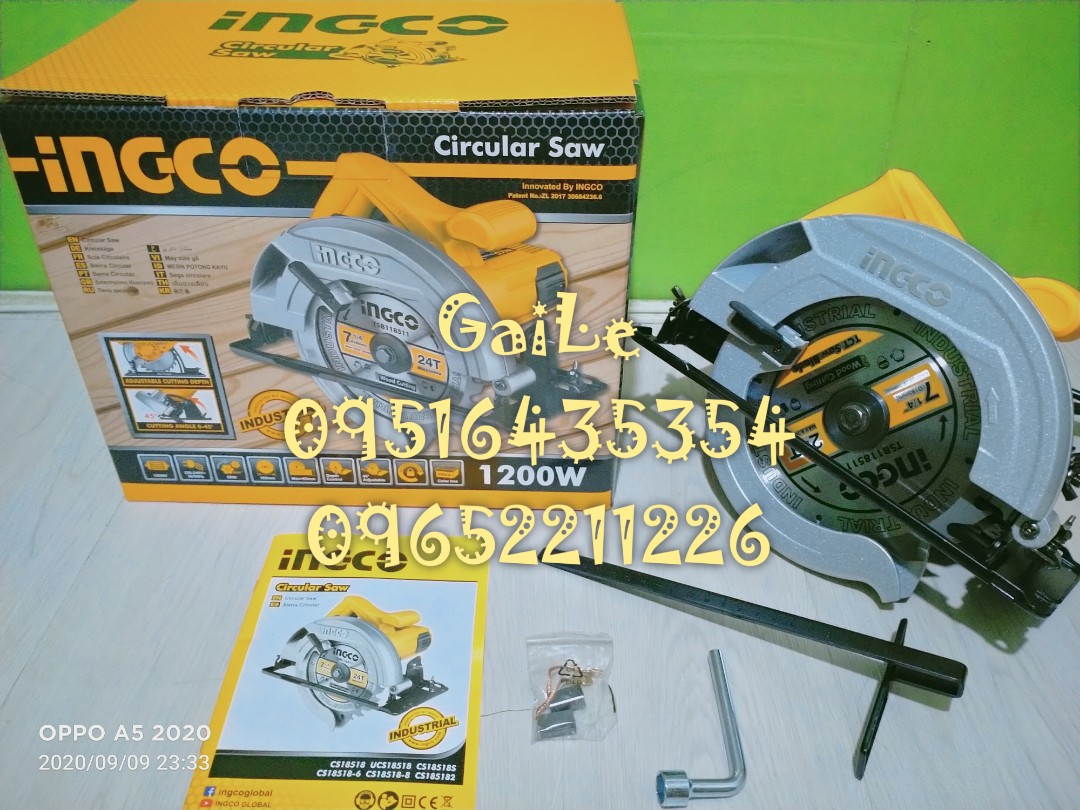 INGCO 1200W, 7" Circular Saw, Commercial & Industrial, Construction