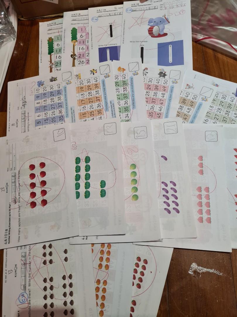 Kumon Math Worksheets N1K2 Level 5A 4A 3A 2A, Hobbies & Toys, Books