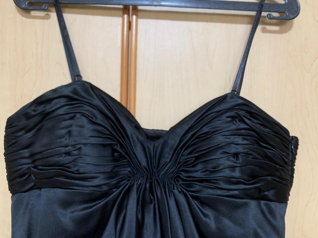 LAUNDRY by SHELLI SEGAL Los Angeles Black Silk Long Dress