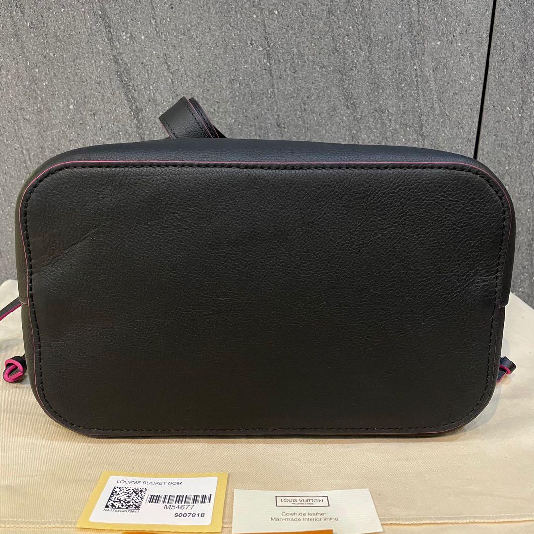 Louis Vuitton Leather Lockme Bucket Bag M54677 Red Pony-style calfskin  ref.858712 - Joli Closet