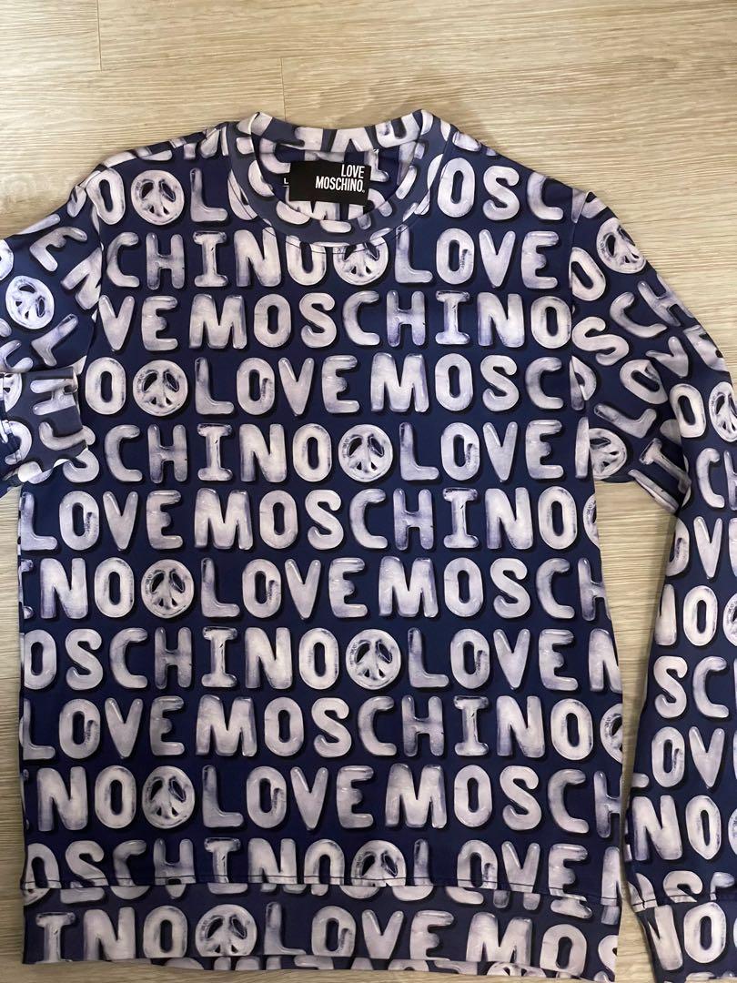 Moschino all over print sweatshirt outlet