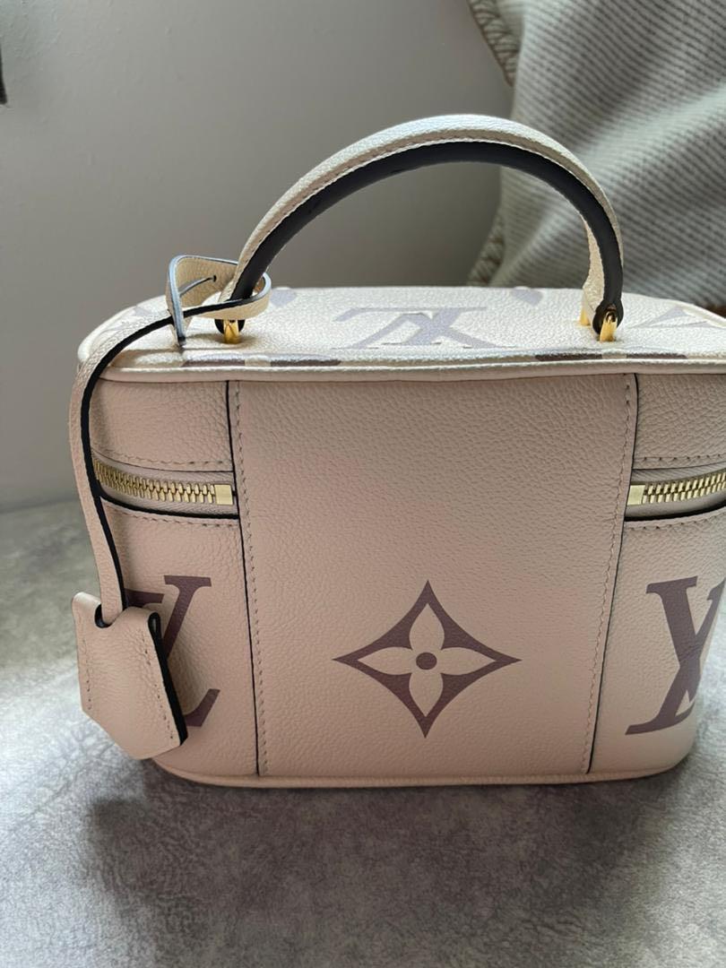 Louis Vuitton Vanity PM Creme/Bois de Rose Pink in Leather with